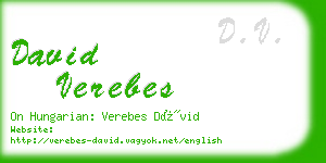 david verebes business card